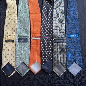 Lot of 6 Mens Silk Ties Ref# 10935